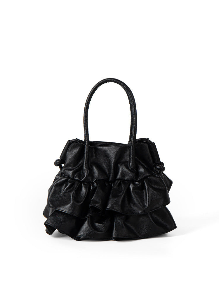Pleated Ruffled Messenger Bag