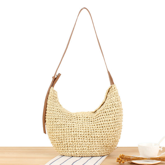 Casual Minimalist Straw Carry Bag
