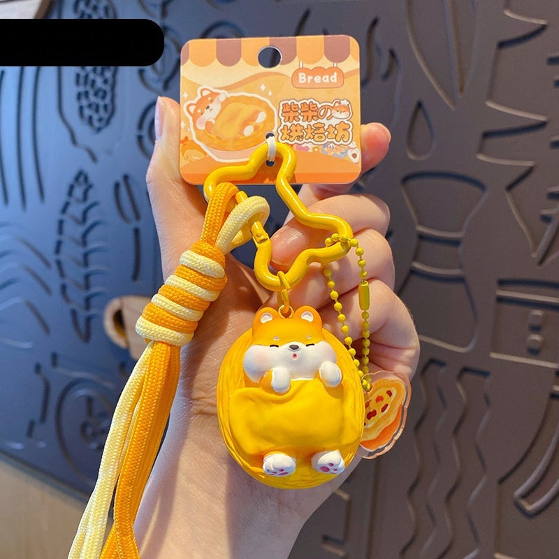 Cute Pet Shiba Inu Baking Series Keychain