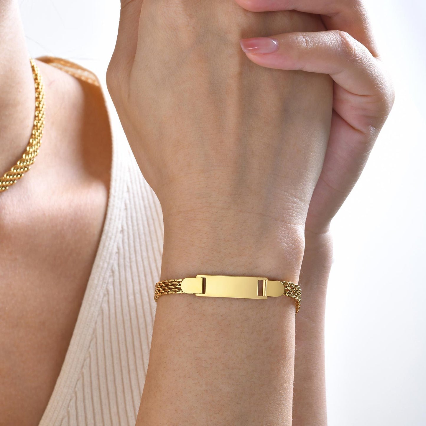 SS Titanium Snake Chain Bracelet