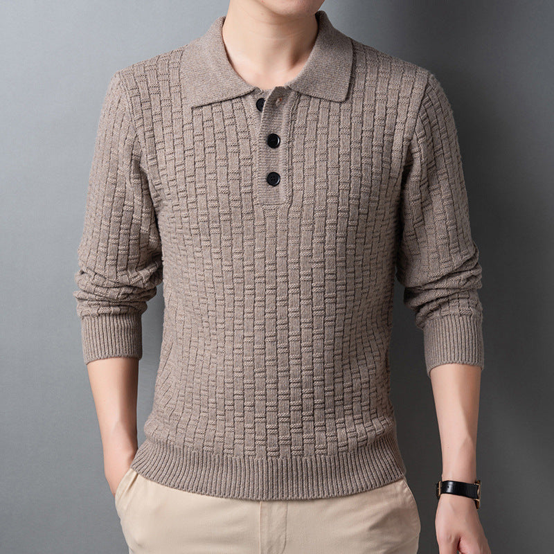 Plus Size Jacquard Top Autumn And Winter Men's Sweater