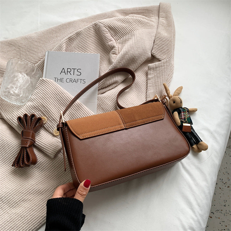 Matte Leather Shoulder Bag