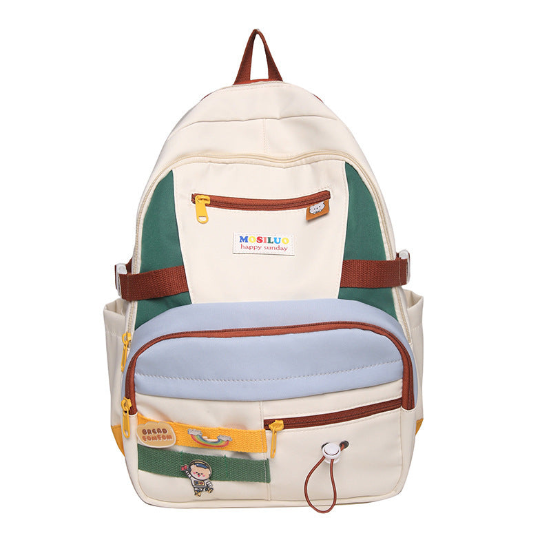 Fashion Color Contrast Large Capacity Travel Backpack