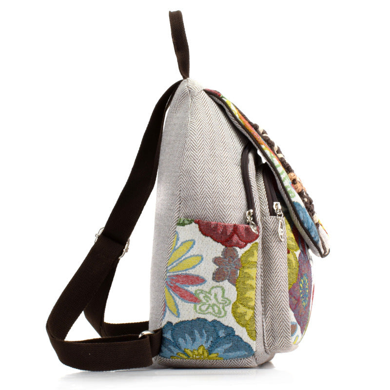 Large capacity travel backpack canvas travel bag