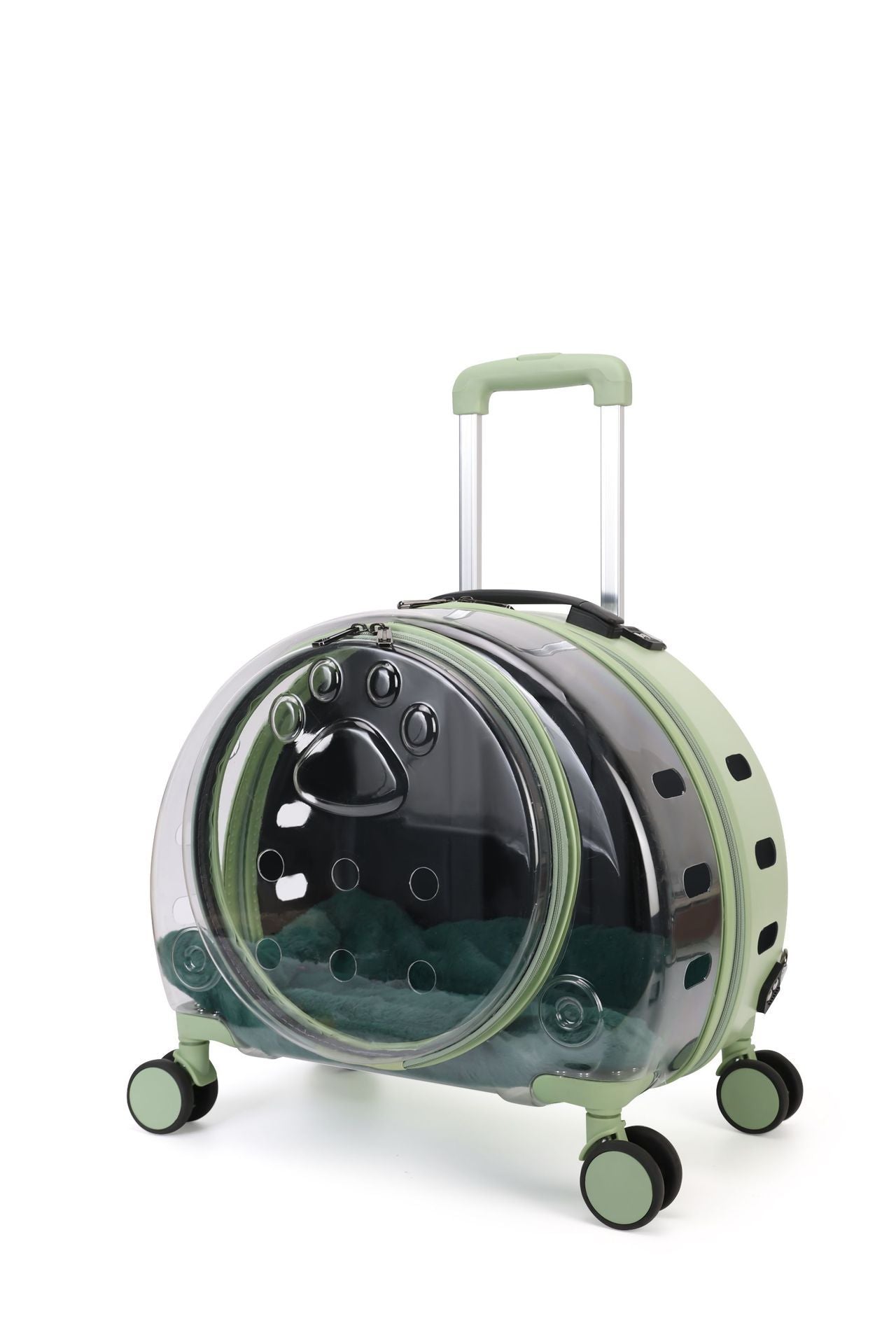 Large Capacity Universal Wheel Fully Transparent Pet Trolley Bag Breathable