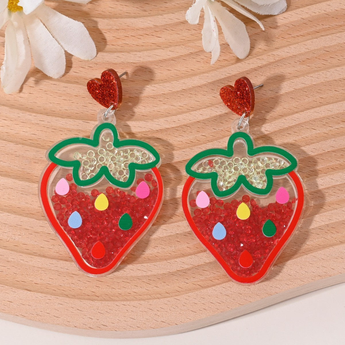 Cherry Strawberry Watermelon Pineapple Coconut Cake Ice Cream Earrings For Women