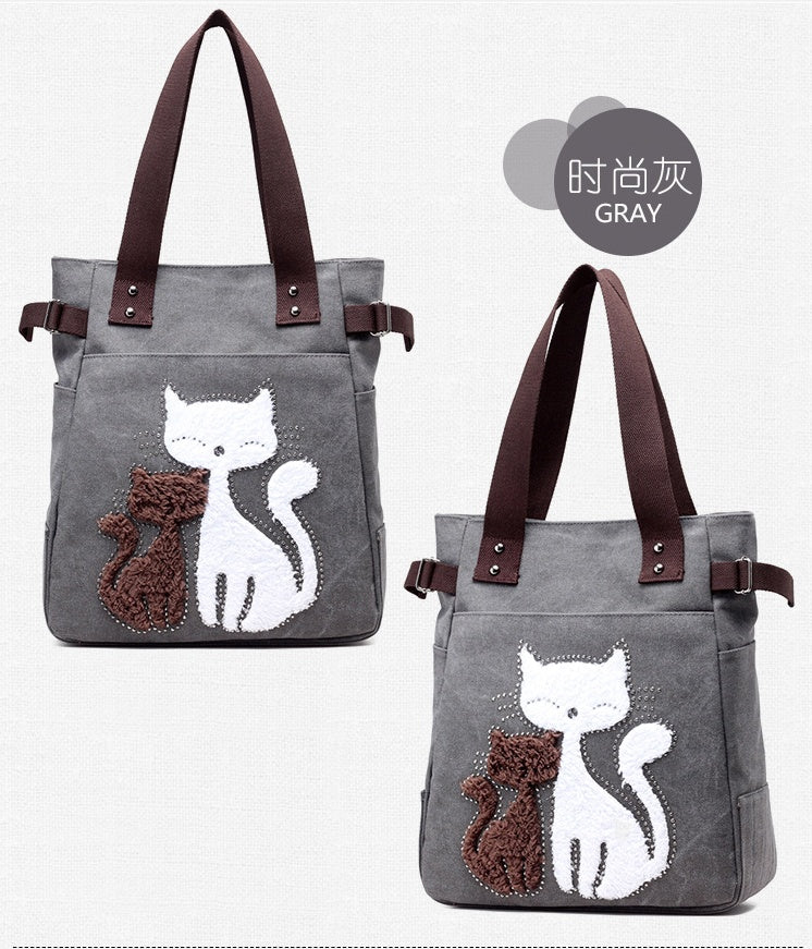 Süße Plüsch-Canvas-Tasche