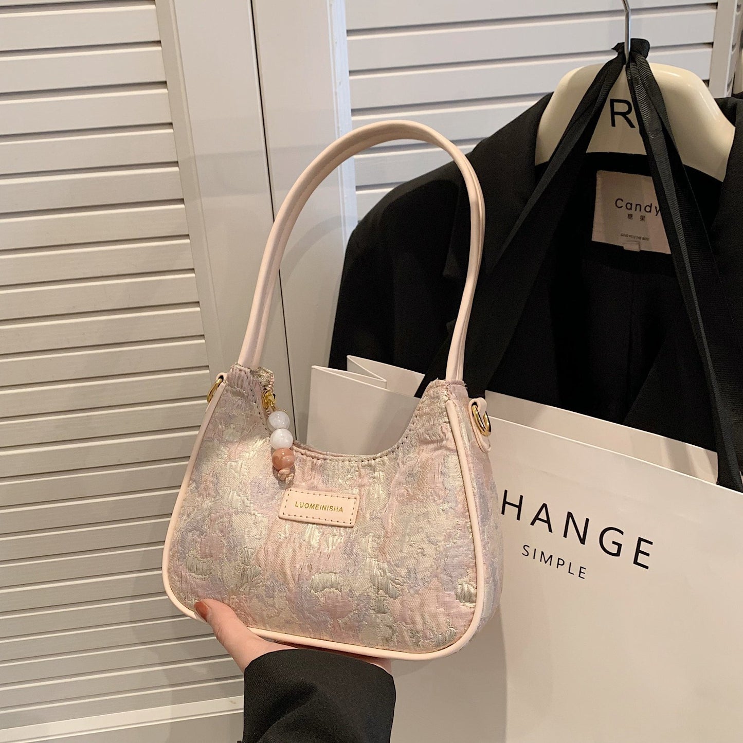 Bolso de mano de moda francesa para llevar al hombro o debajo del brazo