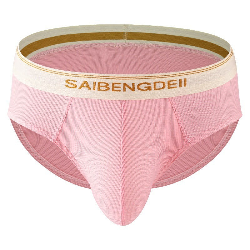 Herren-Slip, dünn, atmungsaktiv, sexy, U-konvex, große Tasche, bequem, einfarbig, einfach