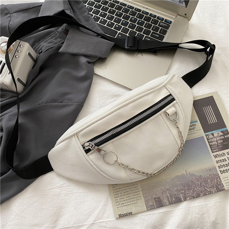 Japanese Dark Style Canvas Chest Bag