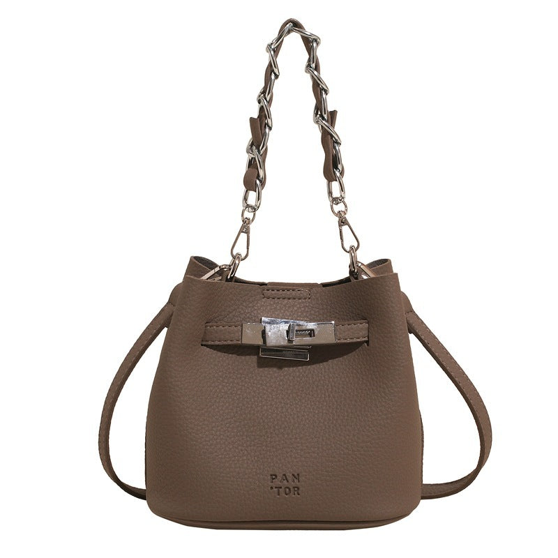 Retro Soft Leather PU Leisure Bucket Bag