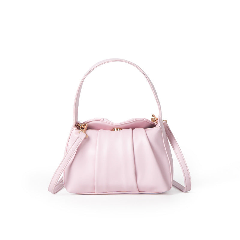 Crossbody Shoulder Bag Fashion Advanced Texture Pleated Portable Cloud Bag