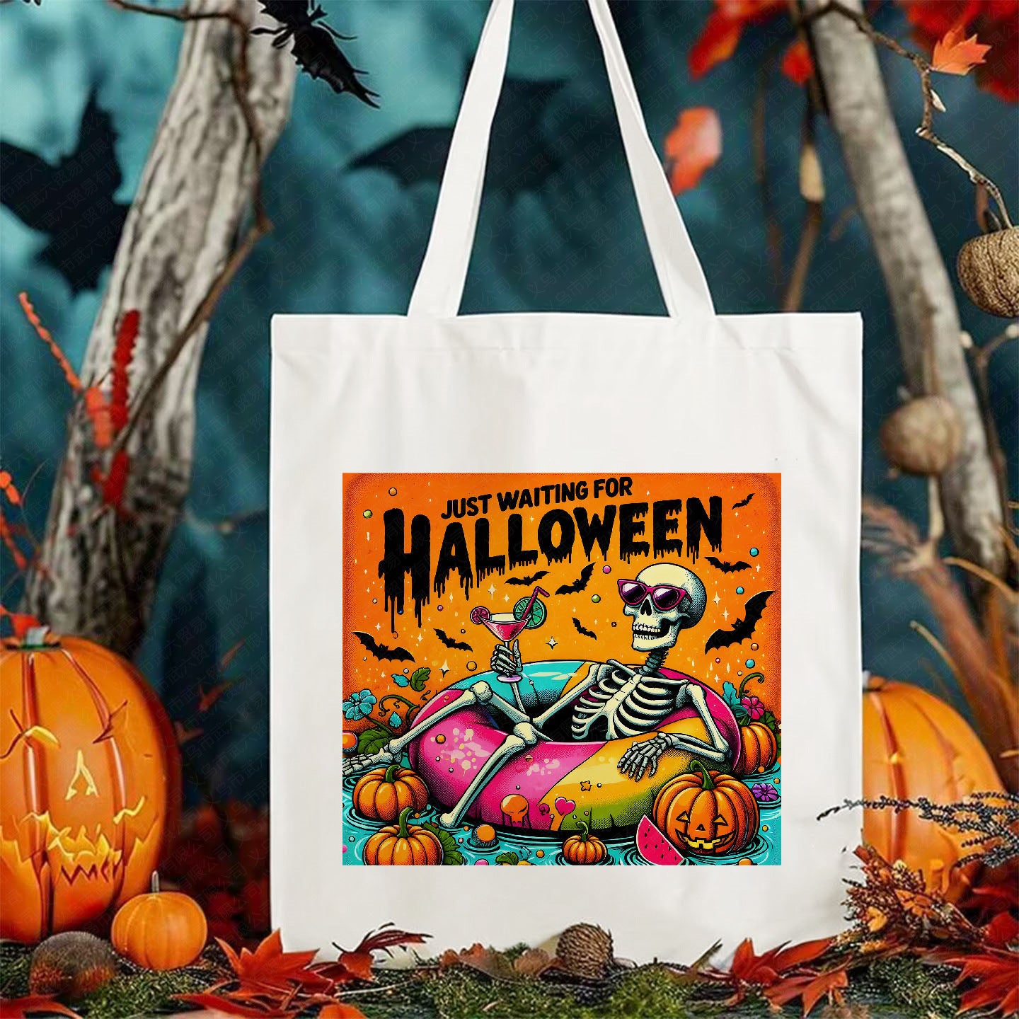 Halloween Printed Canvas Bag Shoulder Bag