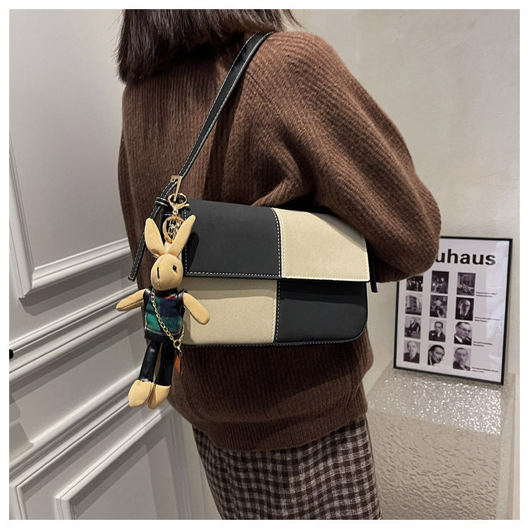 Matte Leather Shoulder Bag