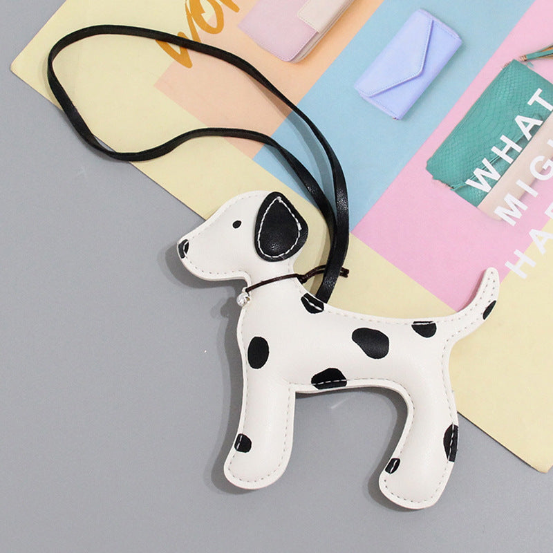 Cute Spotted Puppy Leather Pendant Pu Leather