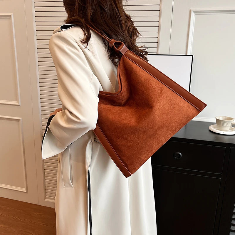 Winter Chic Leather Shoulder Bag
