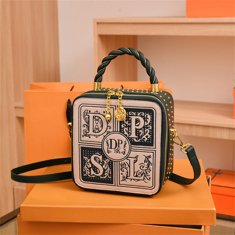 Bag Female Letter Portable Small Square Bag Single Shoulder Crossbody Bag