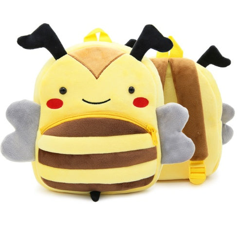 Children School Backpack Cartoon Rainbow Design Soft Plush Material For Toddler Baby Girls Kindergarten Kids School Bags