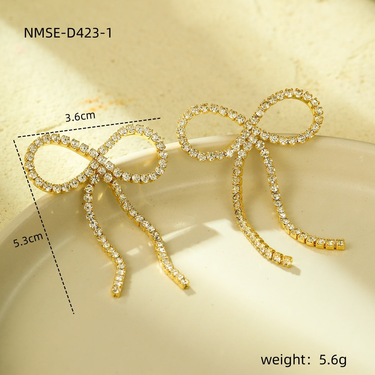 European And American Design Fashion Bowknot Earrings