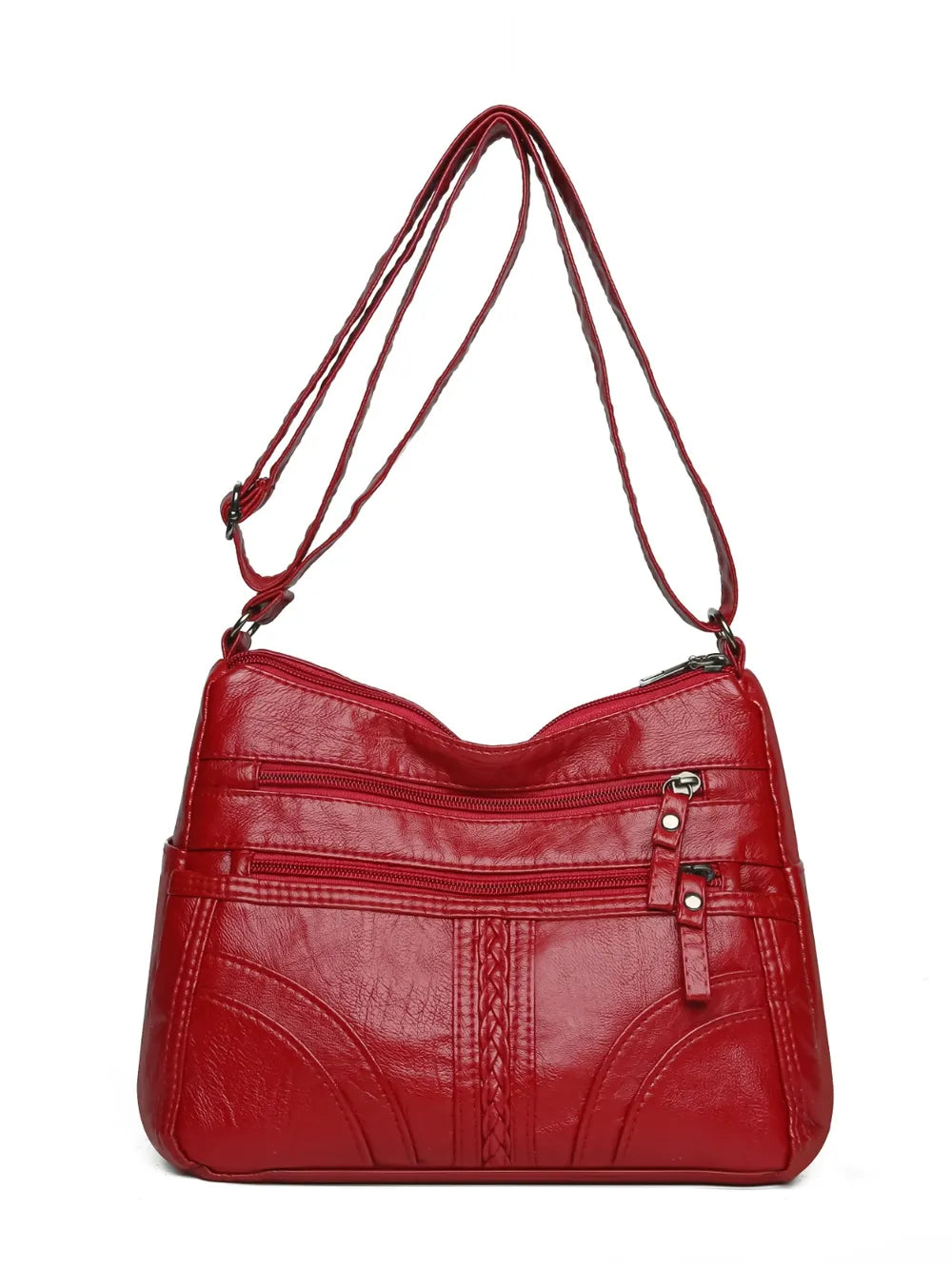 Sleek Leather Shoulder Bag - BAGMODA