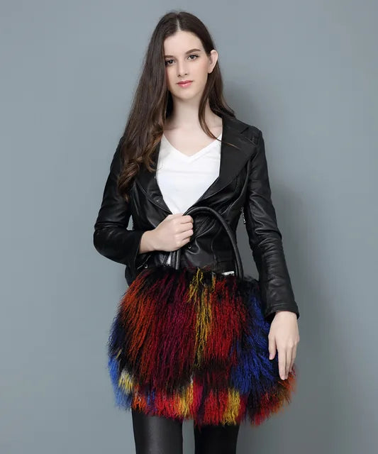Mongolian Luxe Fur Shoulder Bag - BAGMODA
