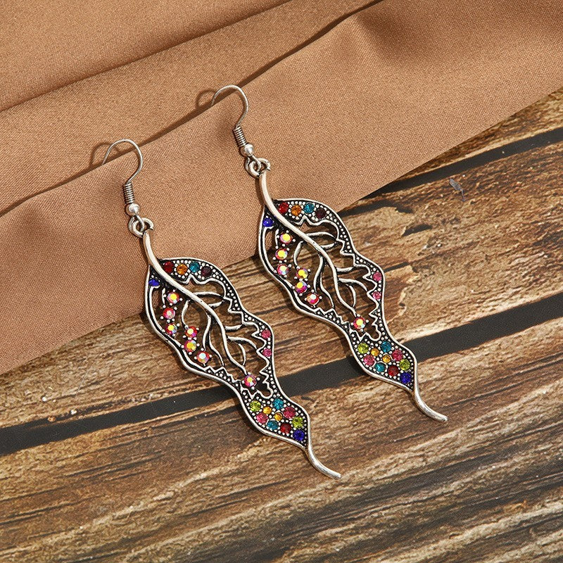 Diamond-shaped Diamond Personality Vintage Earrings