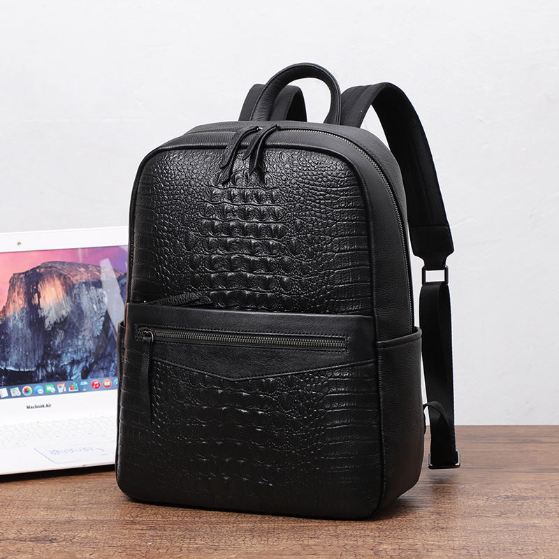 Cowhide Leather Men's Backpack
