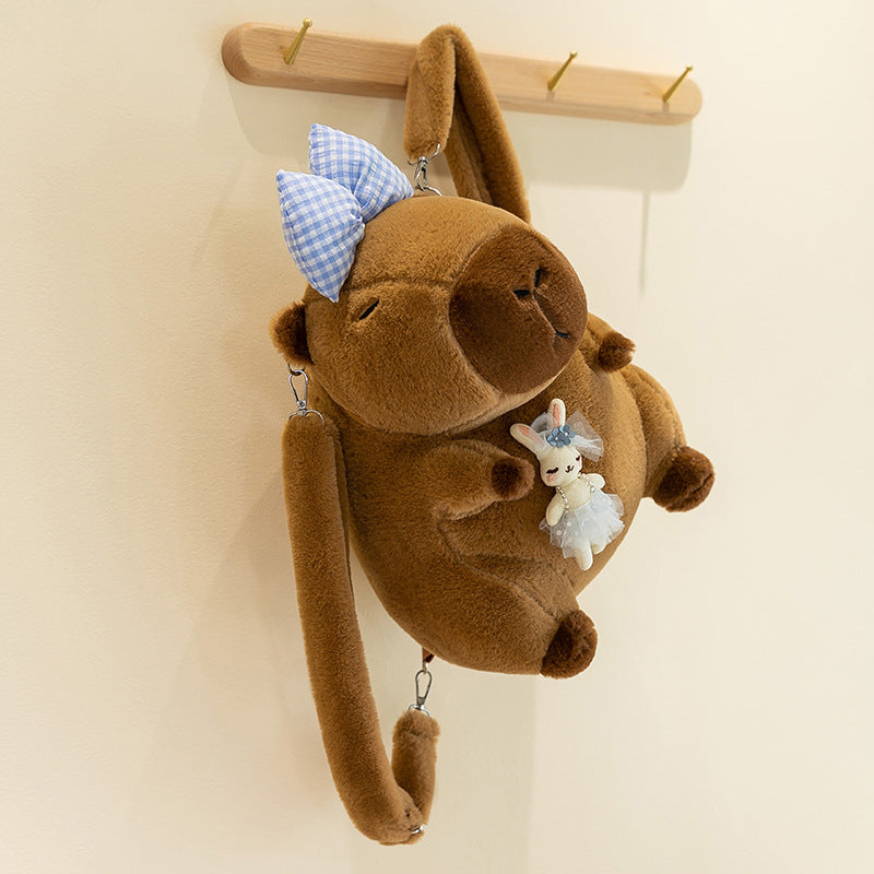 Mochila creativa de peluche de capibara