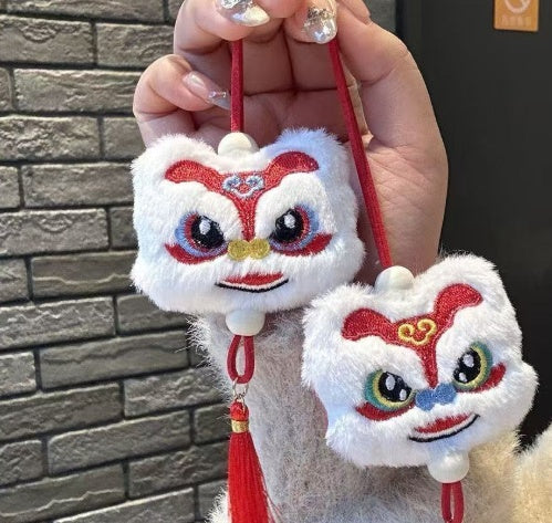 Chinese Style Plush Lion Tassel Ornament