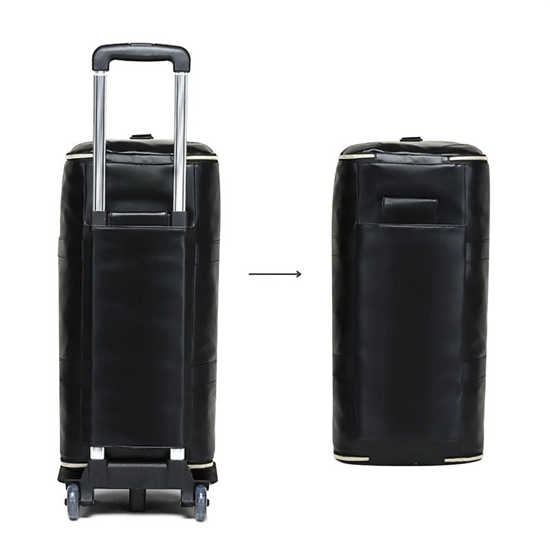 Lengthened Foldable Trolley Large Capacity Suit Bag Full Black New Travel Bag