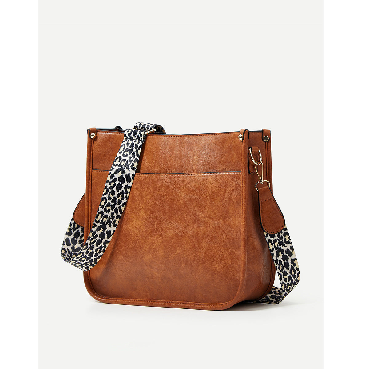 Bolso bandolera con estampado de leopardo y gran capacidad