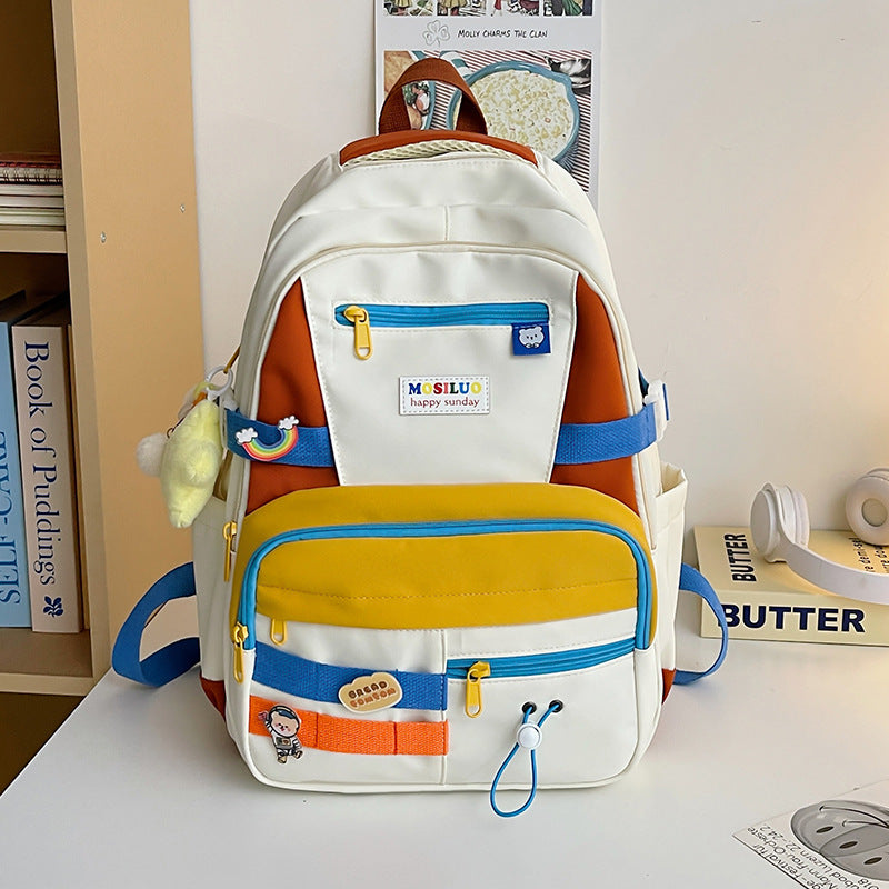 Fashion Color Contrast Large Capacity Travel Backpack