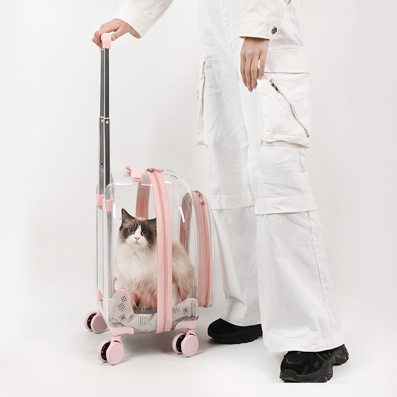 Creative Pet Trolley Transparent Bag