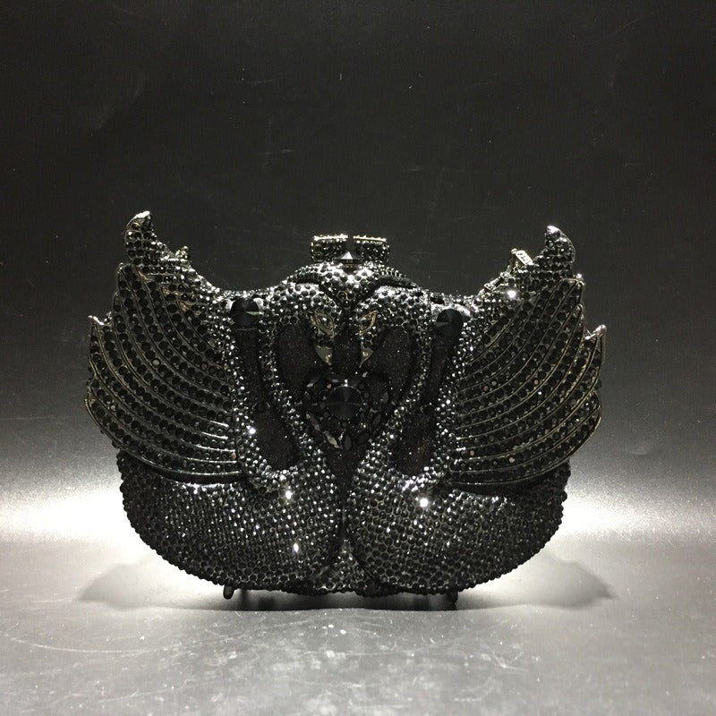 Swan Elegance Diamond Clutch