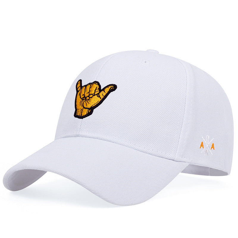 Gesture Embroidery Baseball Cap European And American Outdoor Leisure