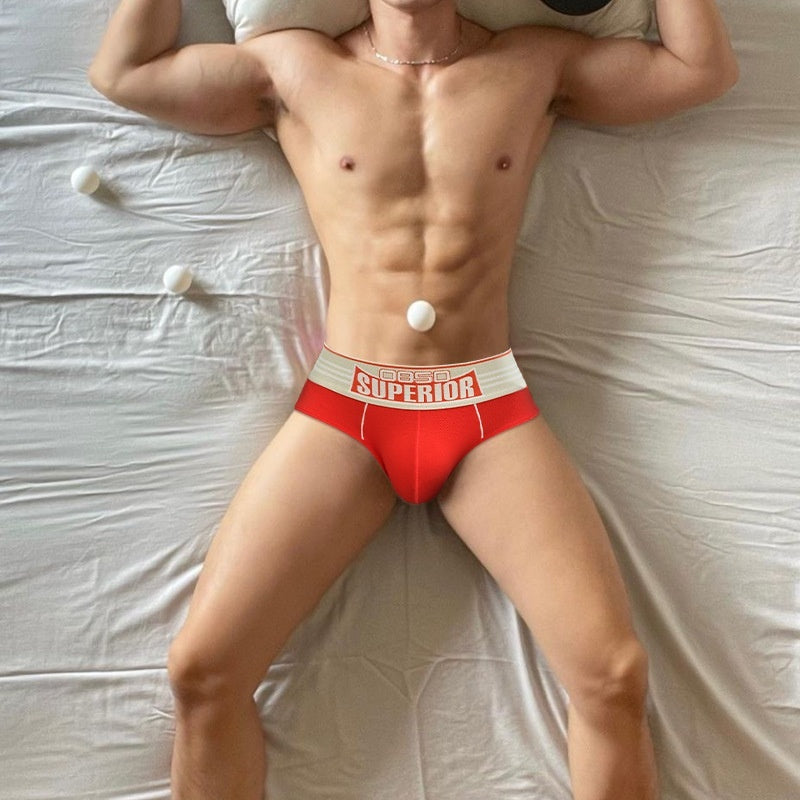 New Men's Underwear Sexy Low Waist Cotton Sports Fitness Anti-wear Leg Briefs