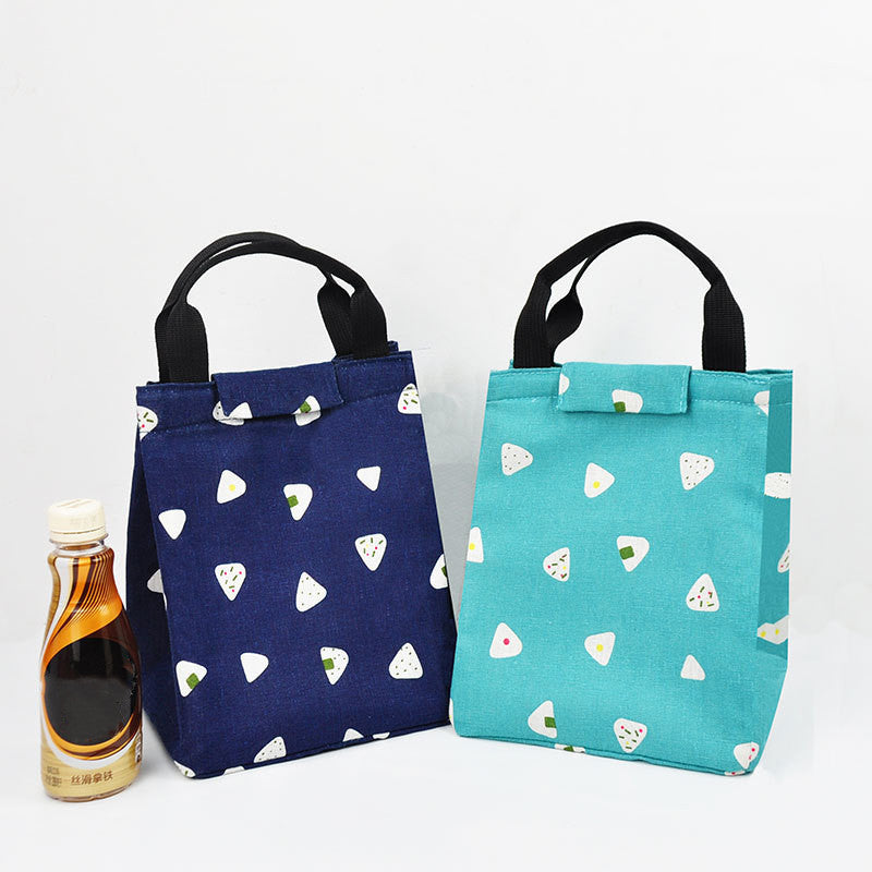 Student Cotton And Linen Portable Aluminum Foil Thermal Insulation Lunch Bag