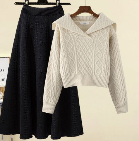 Autumn And Winter New Solid Color Loose And Lazy Style Short Knitwear For Women