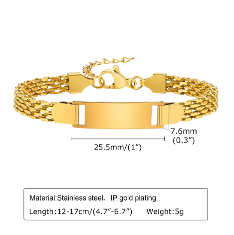 SS Titanium Snake Chain Bracelet
