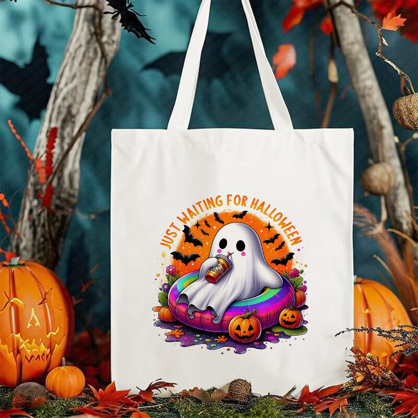 Halloween Printed Canvas Bag Shoulder Bag