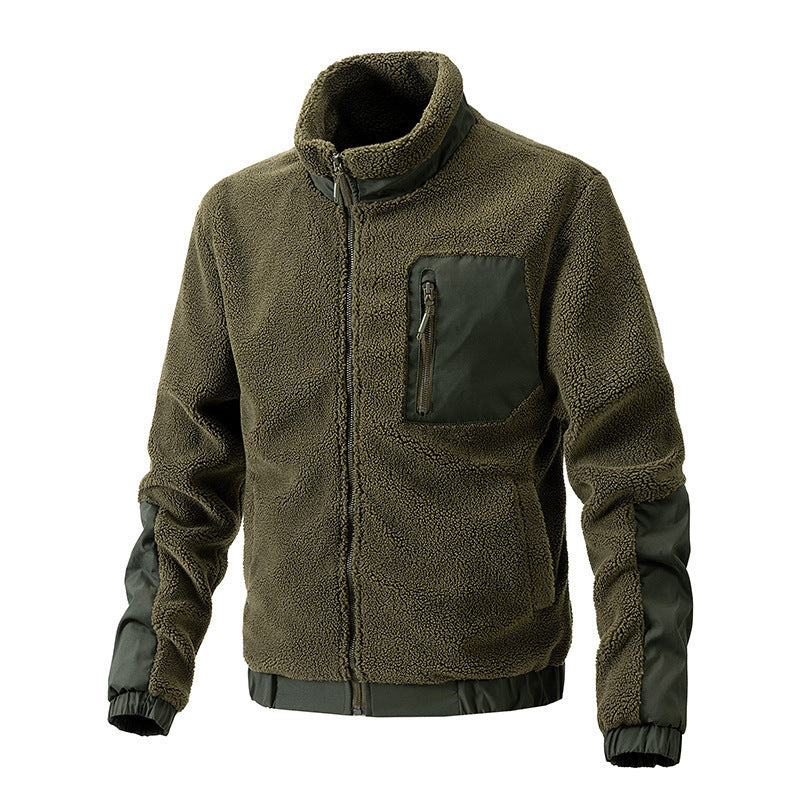 Berber Fleece Coat Men's Autumn And Winter Stand Collar