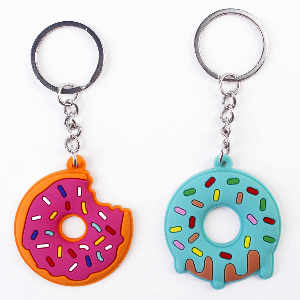 Simple Cartoon Cute Donut PVC Keychain