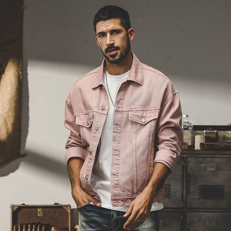 Chaqueta vaquera clásica americana vintage para hombre