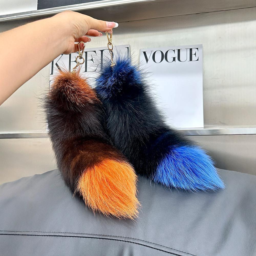 Personalized Plush Fox Tail Pendant Bag Hanging Ornaments