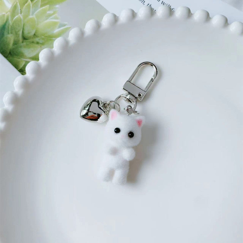Fashion Three-dimensional Kitten Key Buckle Pendant