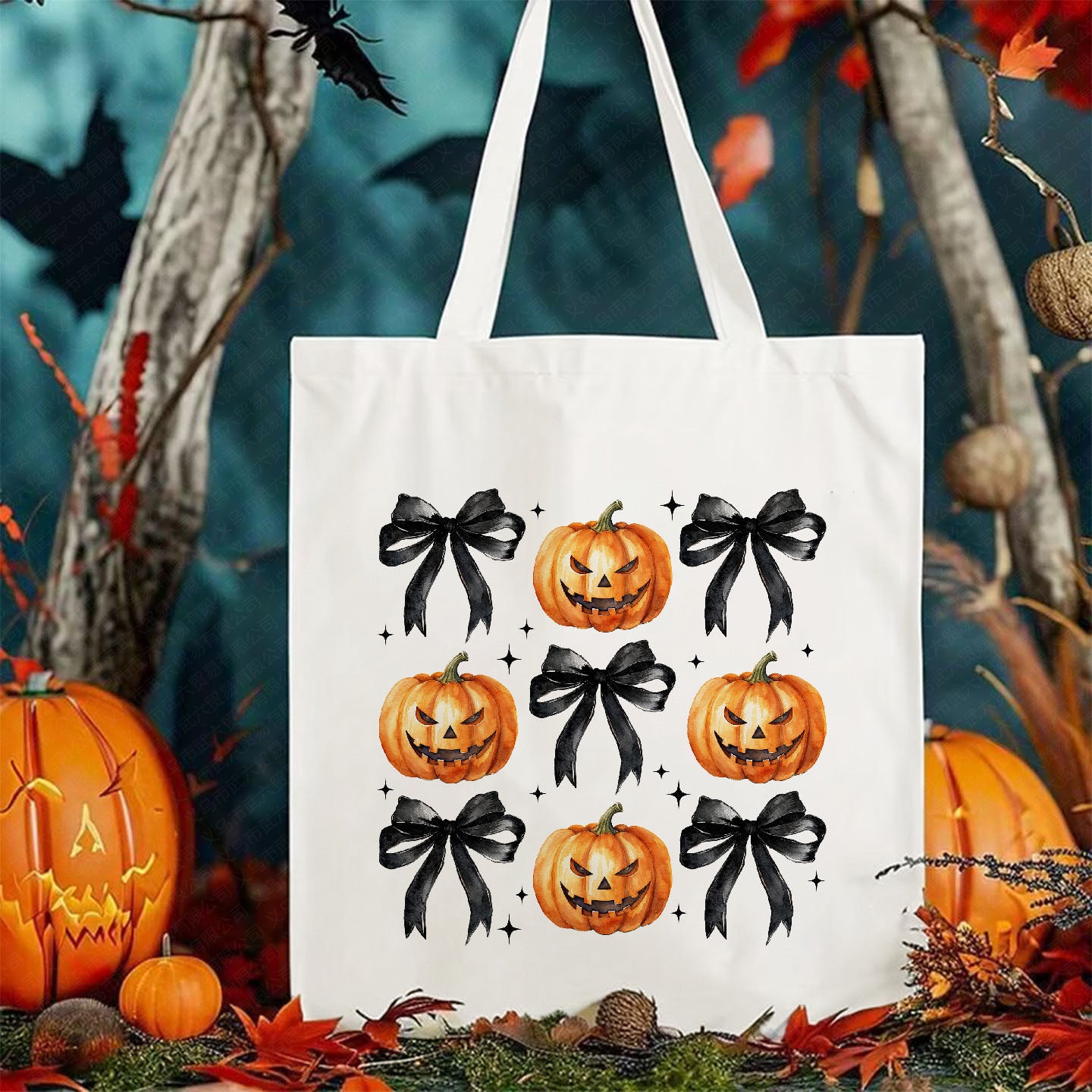Halloween Printed Canvas Bag Shoulder Bag