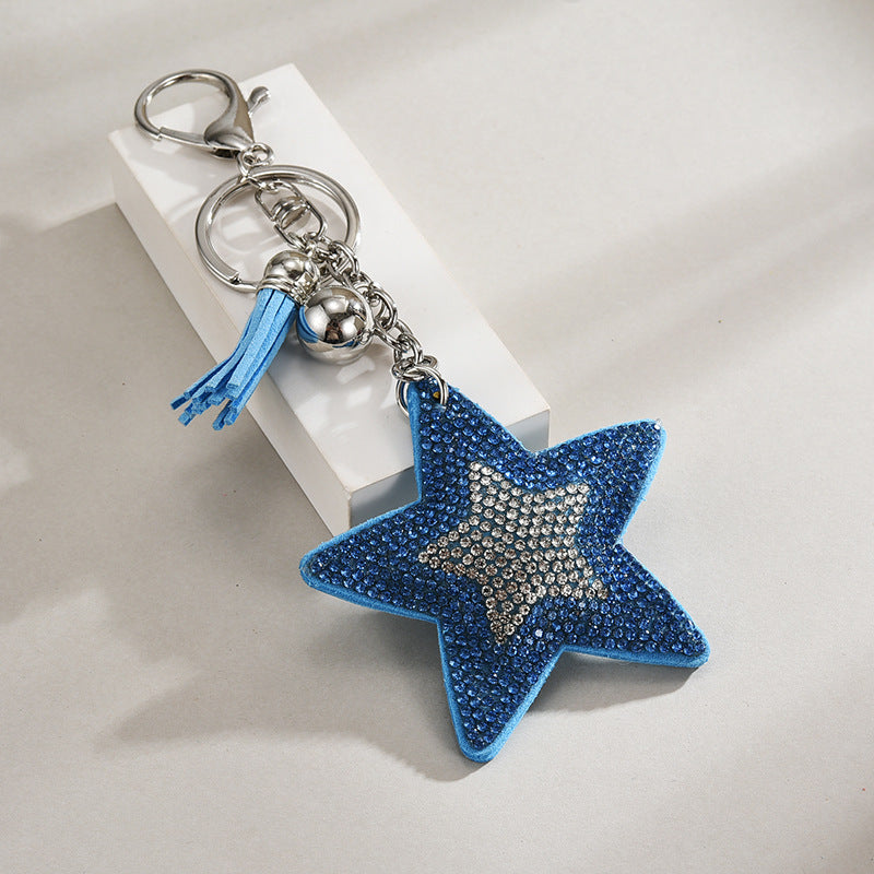 Pentagram Tassel Keychain Pendant European And American Style