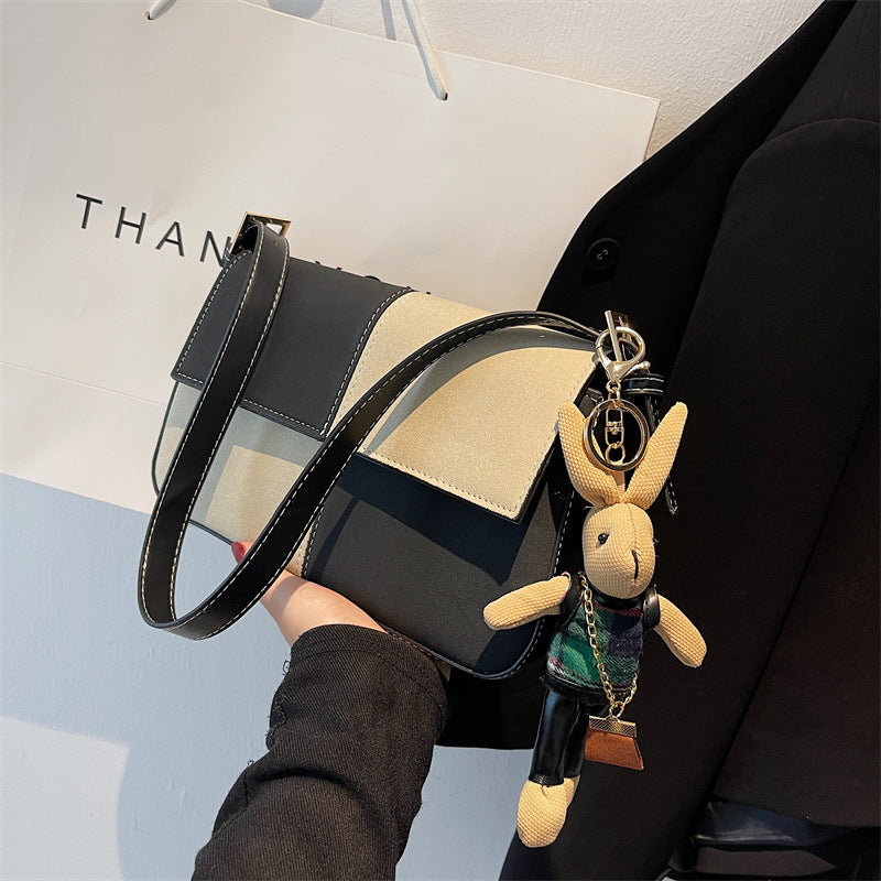 Matte Leather Shoulder Bag