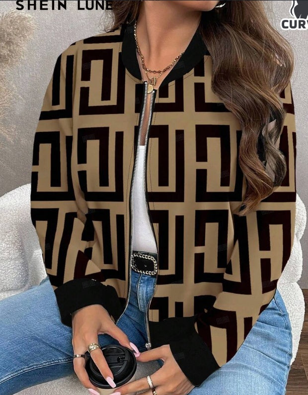 Minimally Casual Printed Women's Jacket