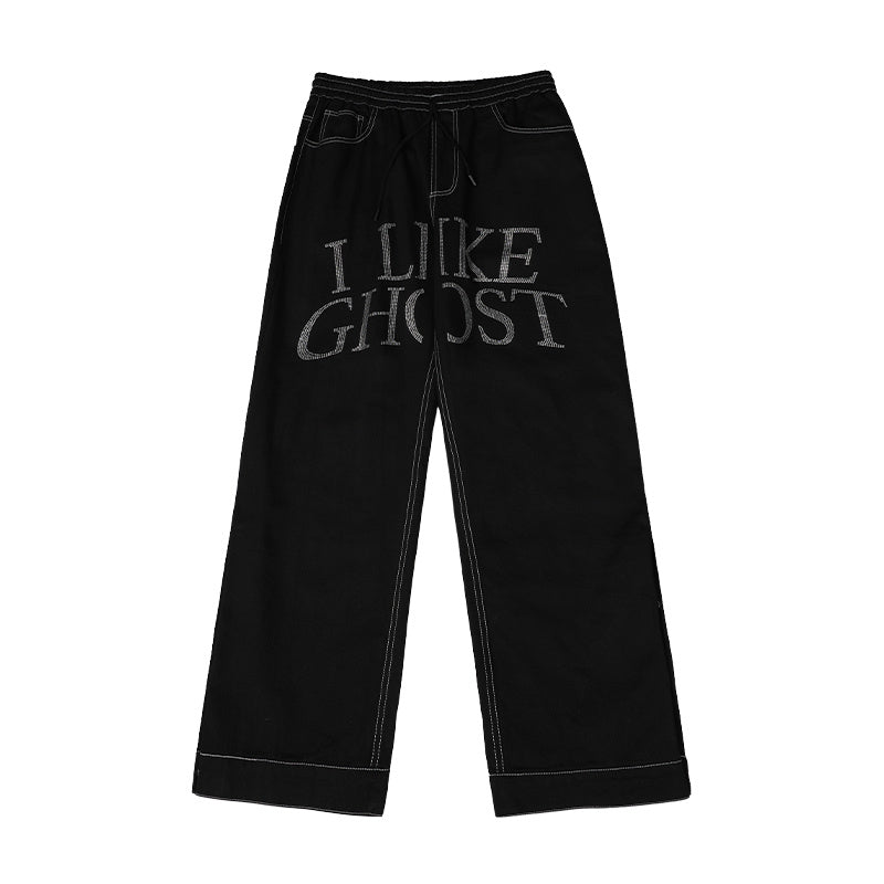 Retro Flared Trousers Men And Women Hip Hop Hipster Casual Pants - BAGMODA
